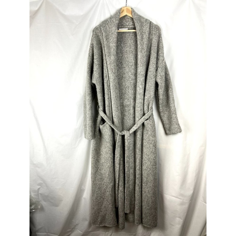 LUNYA Baby Alpaca  Belted Trench  Cardigan Sweater, Women's Size Small